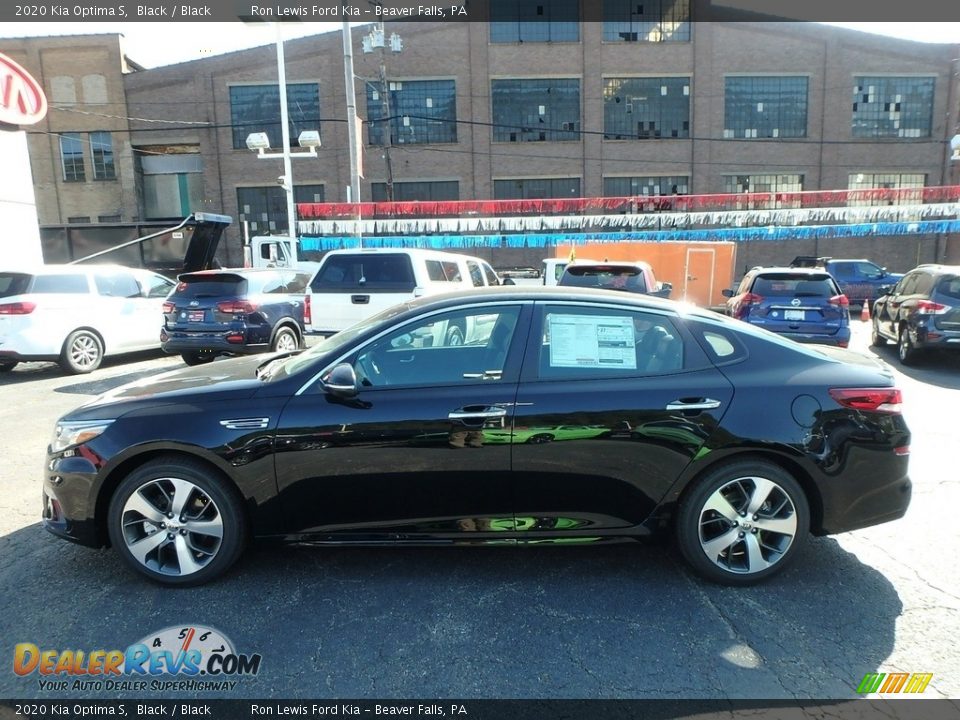 2020 Kia Optima S Black / Black Photo #7