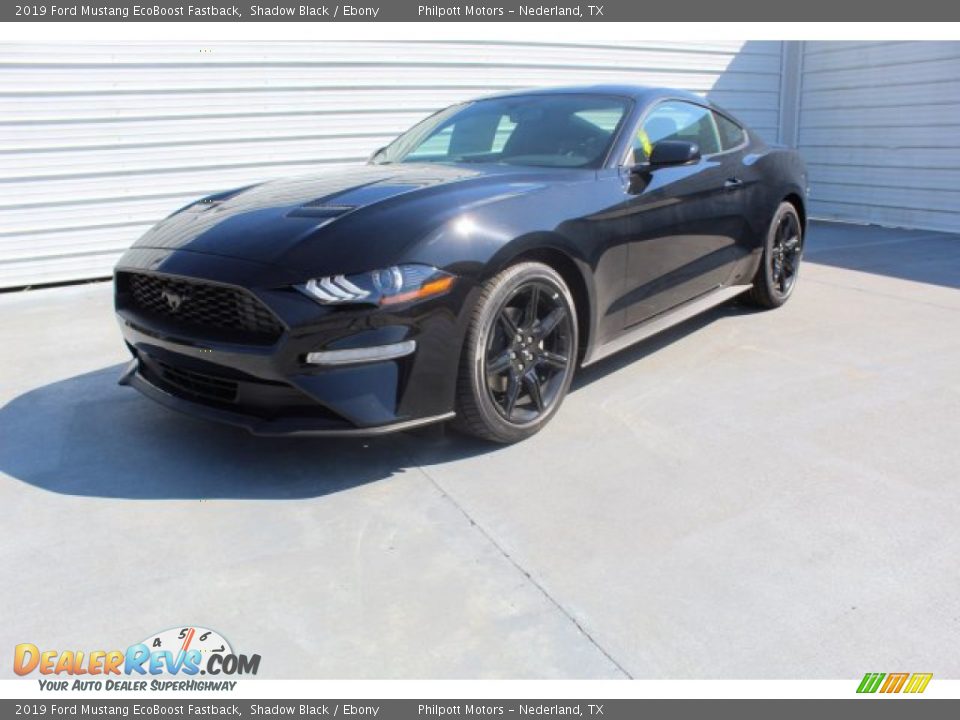 2019 Ford Mustang EcoBoost Fastback Shadow Black / Ebony Photo #3