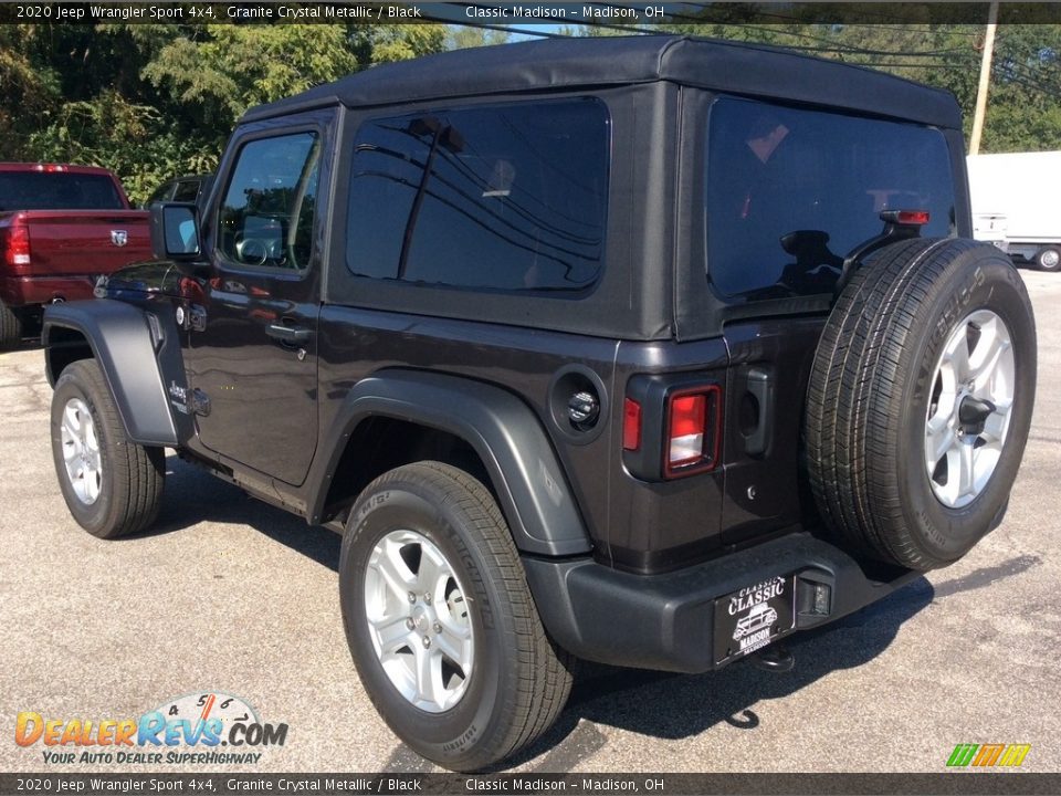 2020 Jeep Wrangler Sport 4x4 Granite Crystal Metallic / Black Photo #7