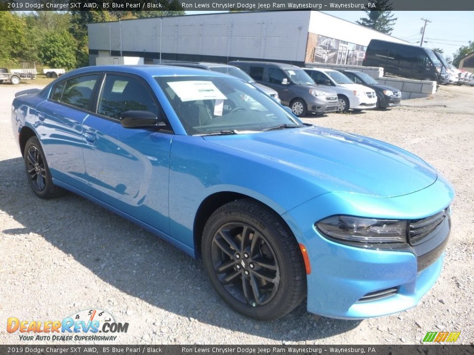 2019 Dodge Charger SXT AWD B5 Blue Pearl / Black Photo #7