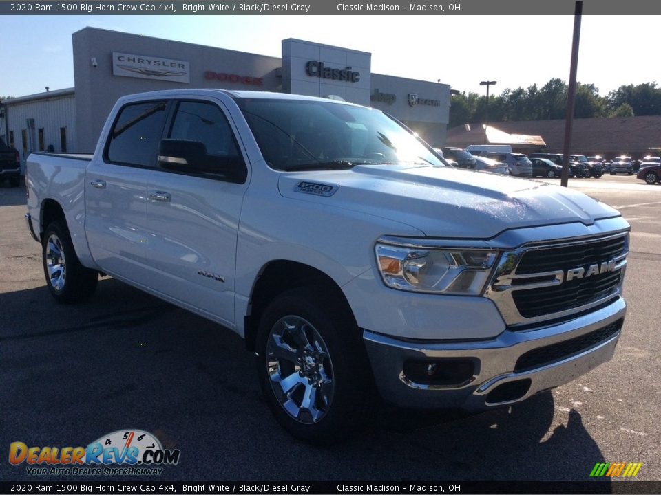 2020 Ram 1500 Big Horn Crew Cab 4x4 Bright White / Black/Diesel Gray Photo #1