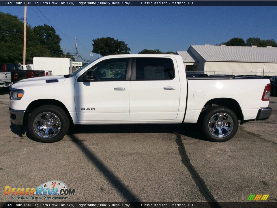 2020 Ram 1500 Big Horn Crew Cab 4x4 Bright White / Black/Diesel Gray Photo #6