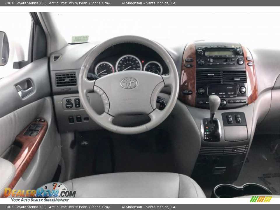 2004 Toyota Sienna XLE Arctic Frost White Pearl / Stone Gray Photo #4