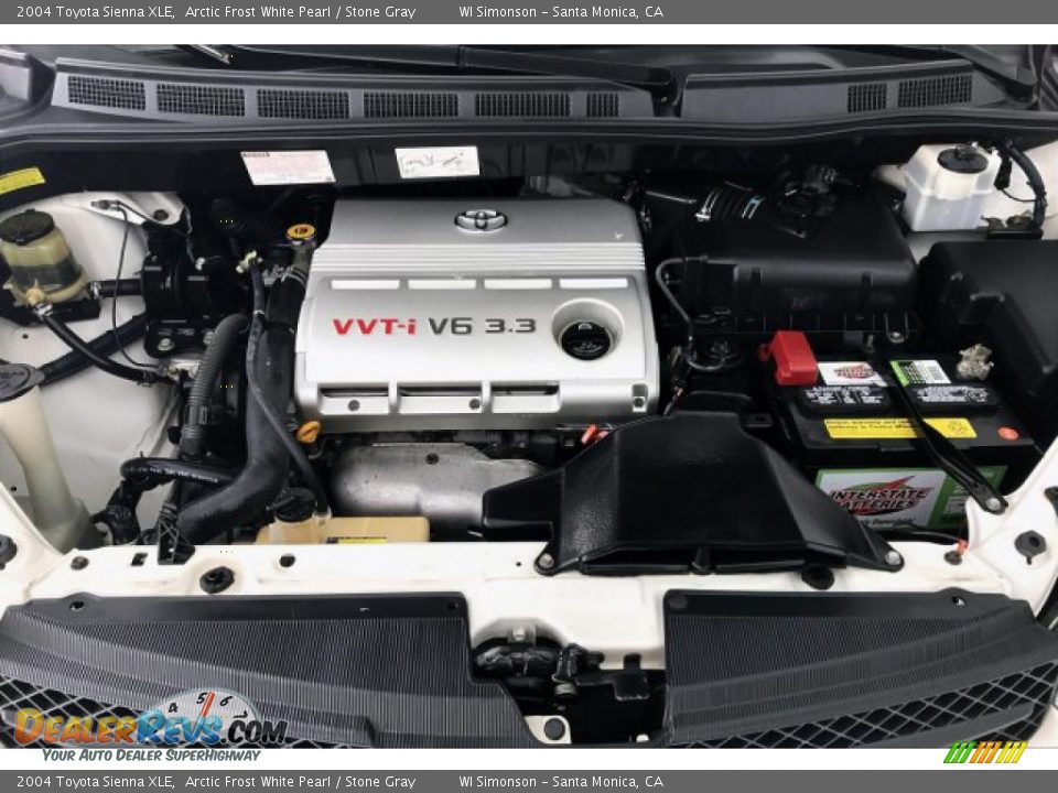 2004 Toyota Sienna XLE Arctic Frost White Pearl / Stone Gray Photo #9