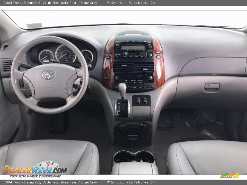 2004 Toyota Sienna XLE Arctic Frost White Pearl / Stone Gray Photo #17