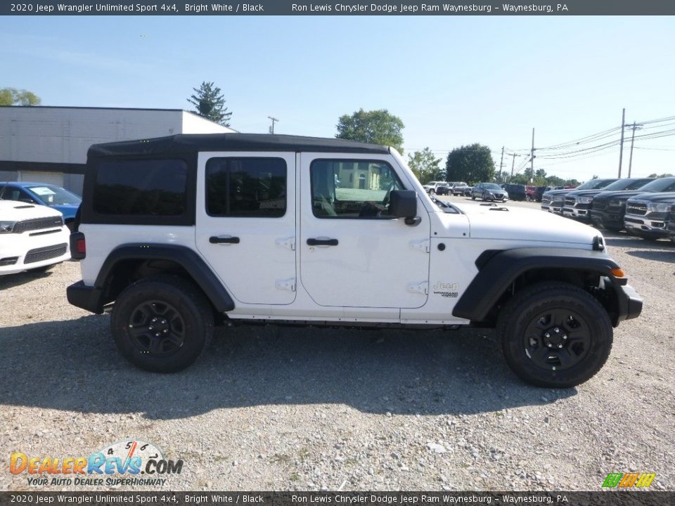 2020 Jeep Wrangler Unlimited Sport 4x4 Bright White / Black Photo #6