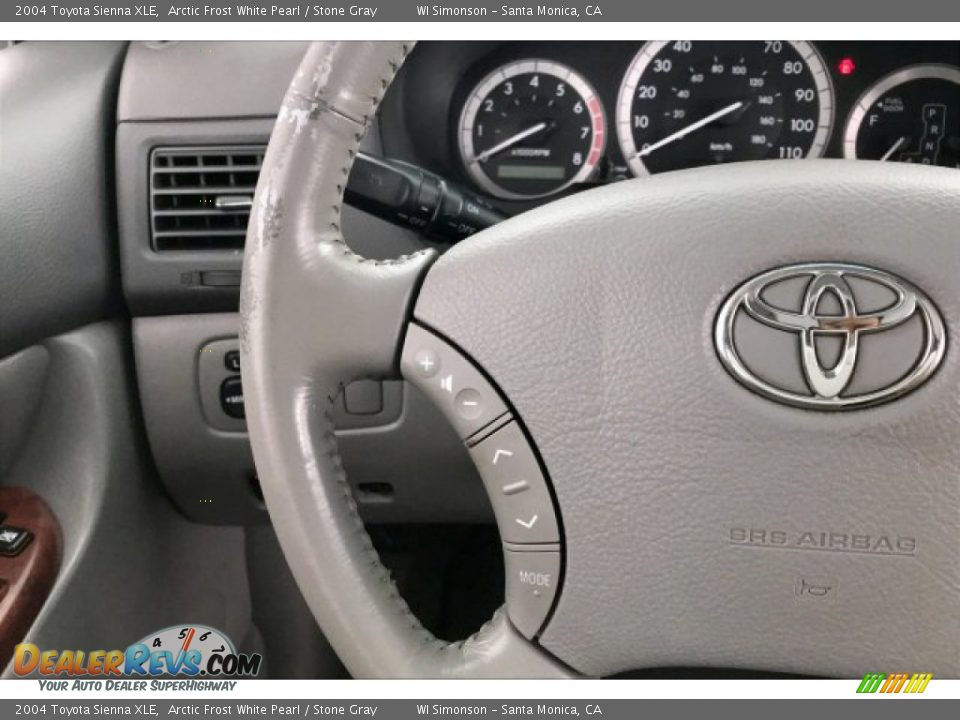 2004 Toyota Sienna XLE Arctic Frost White Pearl / Stone Gray Photo #18