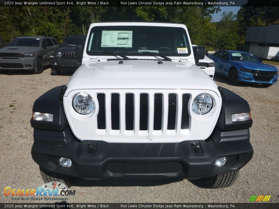 2020 Jeep Wrangler Unlimited Sport 4x4 Bright White / Black Photo #8