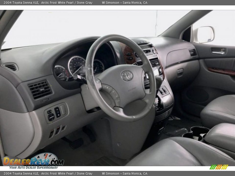 2004 Toyota Sienna XLE Arctic Frost White Pearl / Stone Gray Photo #21