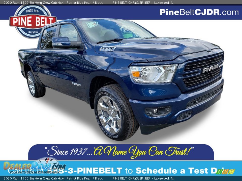 2020 Ram 1500 Big Horn Crew Cab 4x4 Patriot Blue Pearl / Black Photo #1