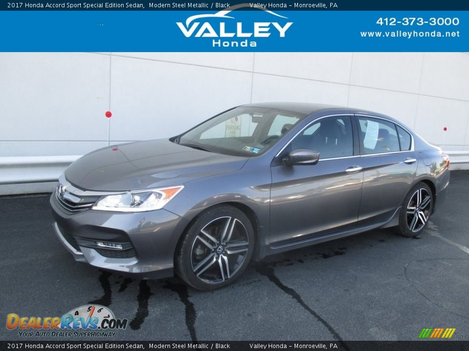 2017 Honda Accord Sport Special Edition Sedan Modern Steel Metallic / Black Photo #1