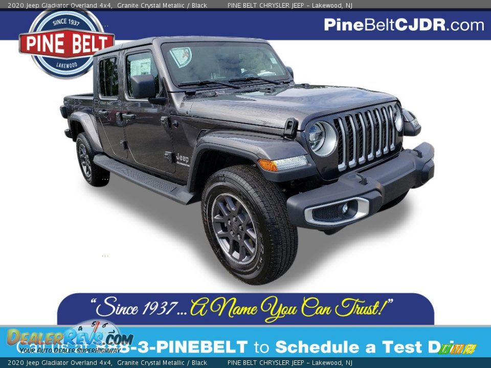 2020 Jeep Gladiator Overland 4x4 Granite Crystal Metallic / Black Photo #1