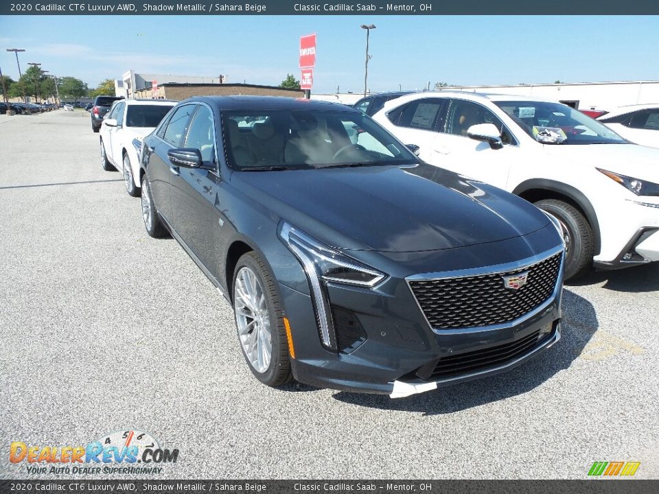 2020 Cadillac CT6 Luxury AWD Shadow Metallic / Sahara Beige Photo #1