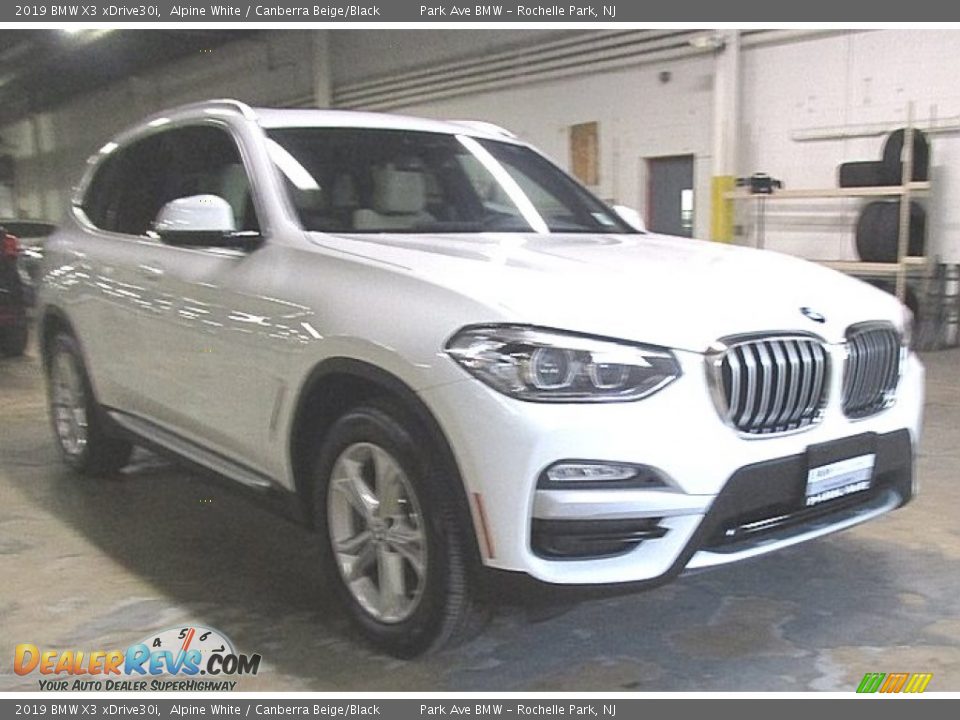 2019 BMW X3 xDrive30i Alpine White / Canberra Beige/Black Photo #6