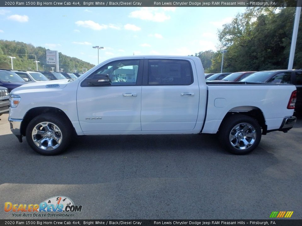 2020 Ram 1500 Big Horn Crew Cab 4x4 Bright White / Black/Diesel Gray Photo #2