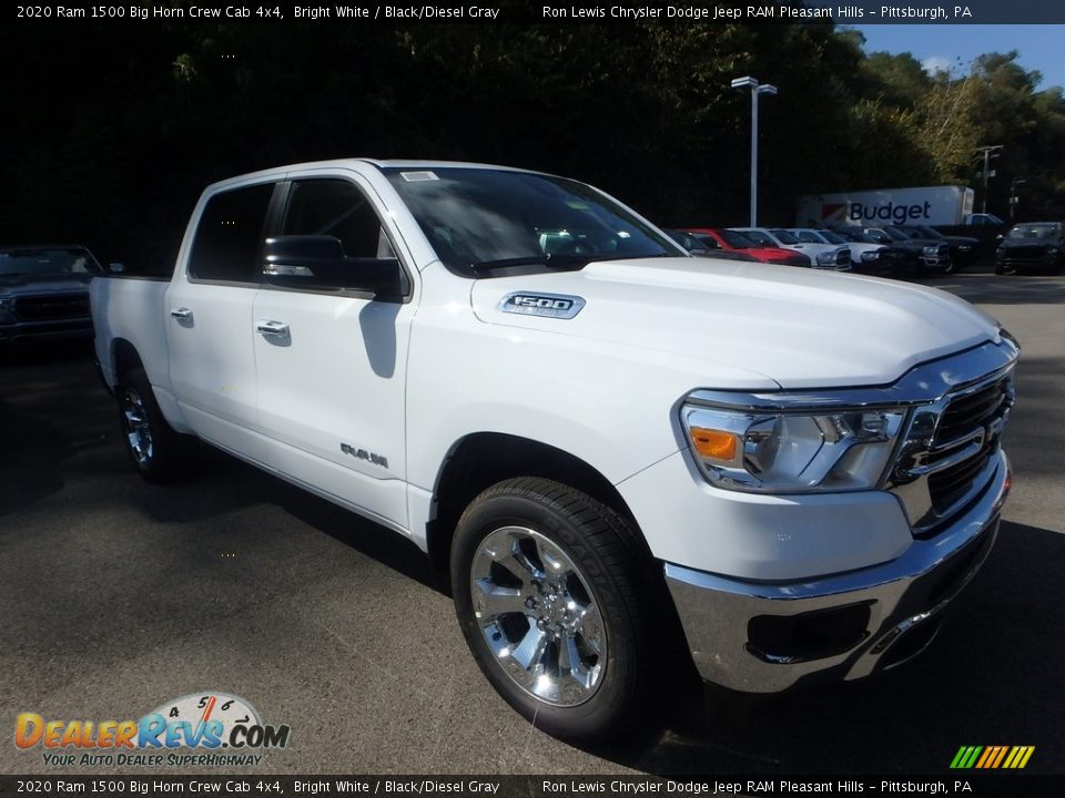 2020 Ram 1500 Big Horn Crew Cab 4x4 Bright White / Black/Diesel Gray Photo #8