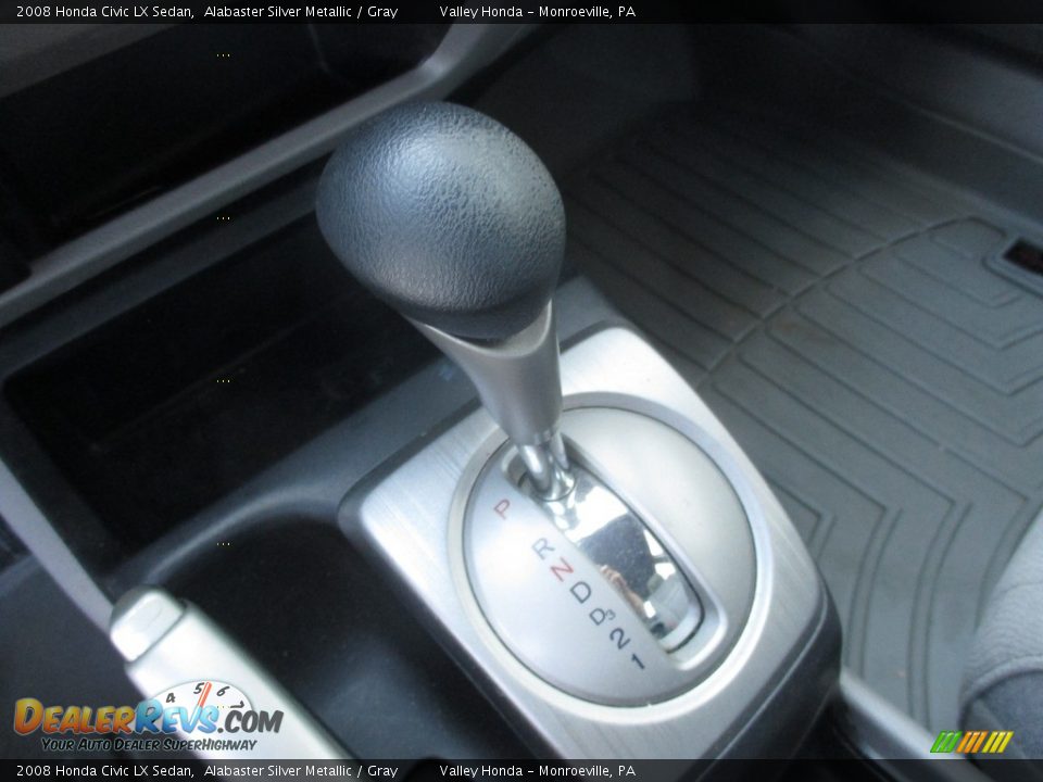 2008 Honda Civic LX Sedan Alabaster Silver Metallic / Gray Photo #13