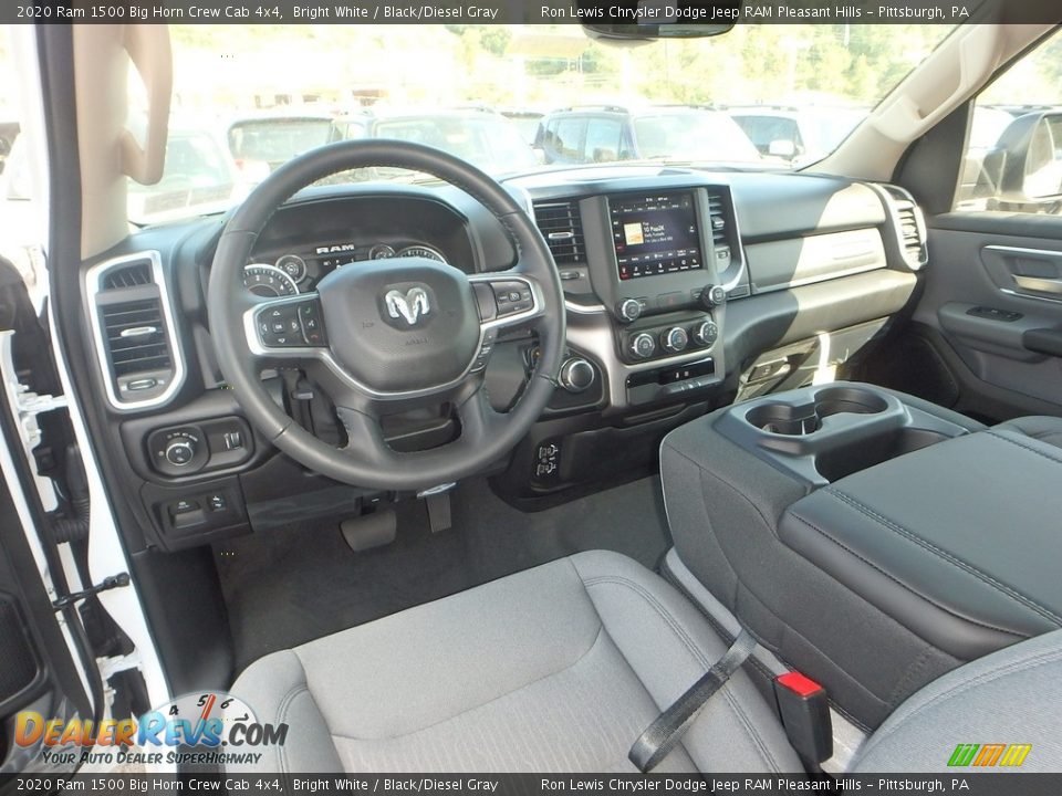 2020 Ram 1500 Big Horn Crew Cab 4x4 Bright White / Black/Diesel Gray Photo #13