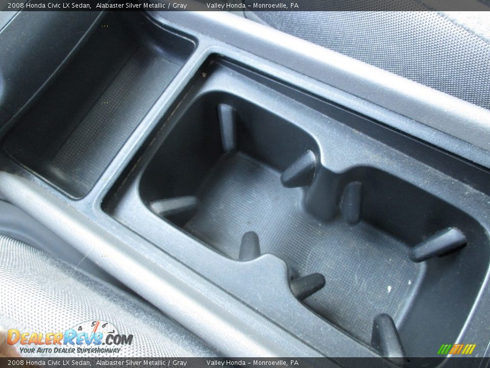 2008 Honda Civic LX Sedan Alabaster Silver Metallic / Gray Photo #17