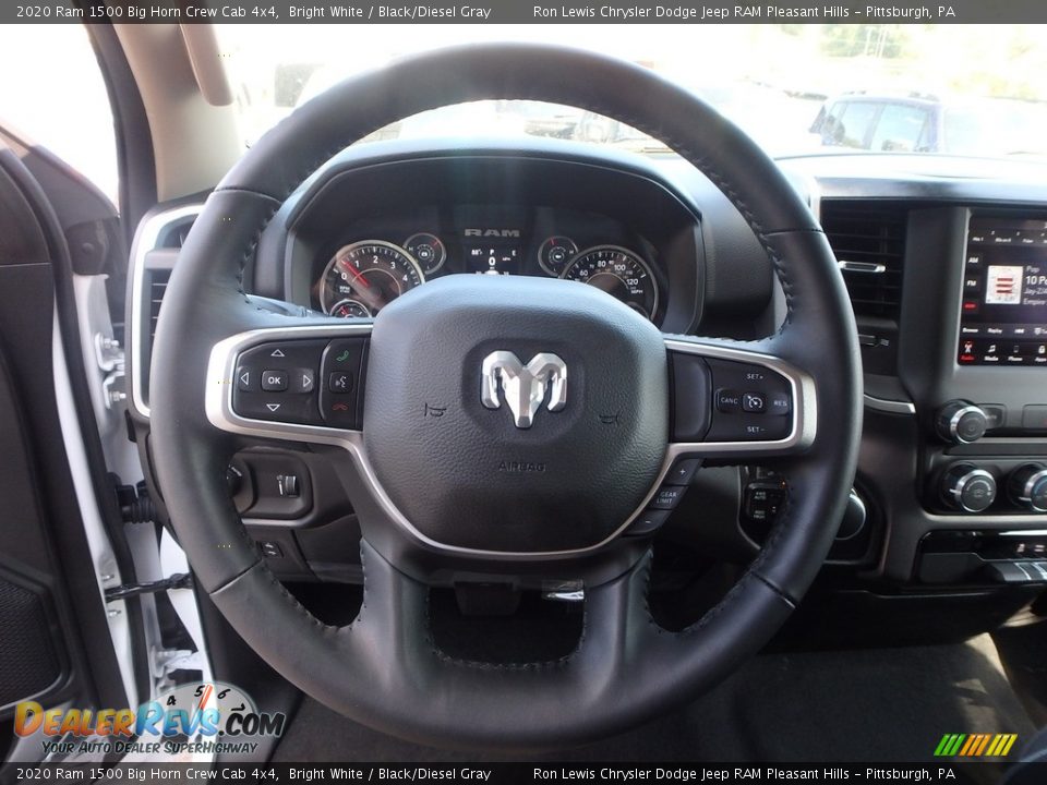 2020 Ram 1500 Big Horn Crew Cab 4x4 Bright White / Black/Diesel Gray Photo #18