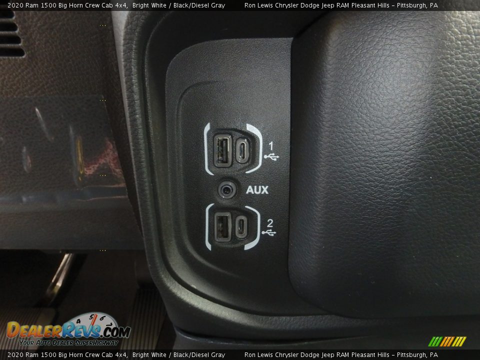 2020 Ram 1500 Big Horn Crew Cab 4x4 Bright White / Black/Diesel Gray Photo #20