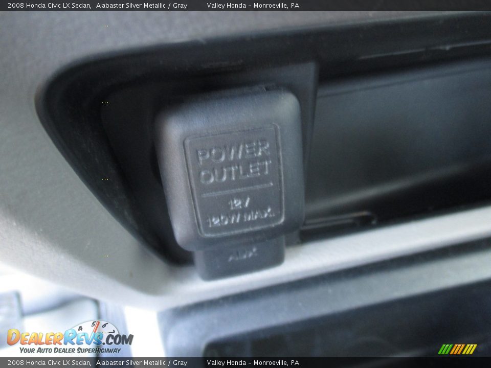 2008 Honda Civic LX Sedan Alabaster Silver Metallic / Gray Photo #18