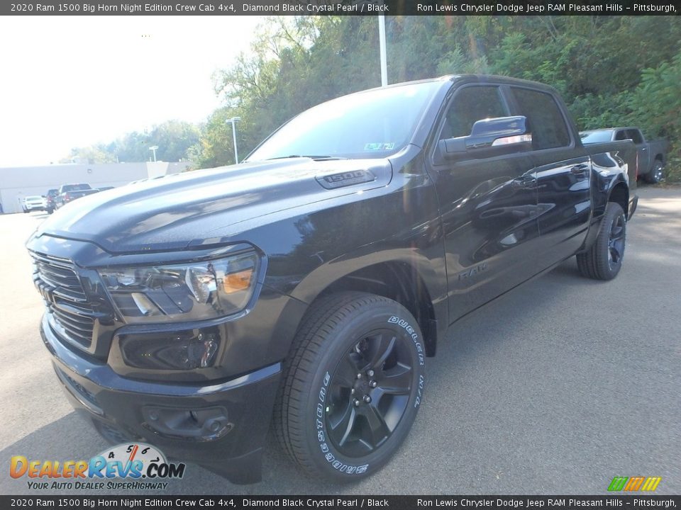 2020 Ram 1500 Big Horn Night Edition Crew Cab 4x4 Diamond Black Crystal Pearl / Black Photo #1