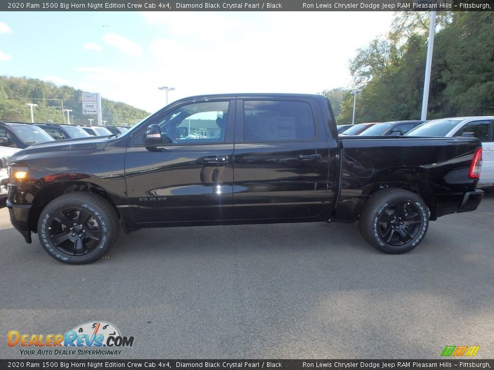 2020 Ram 1500 Big Horn Night Edition Crew Cab 4x4 Diamond Black Crystal Pearl / Black Photo #2