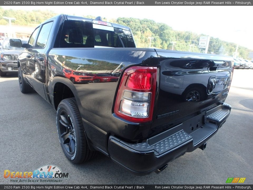 2020 Ram 1500 Big Horn Night Edition Crew Cab 4x4 Diamond Black Crystal Pearl / Black Photo #3