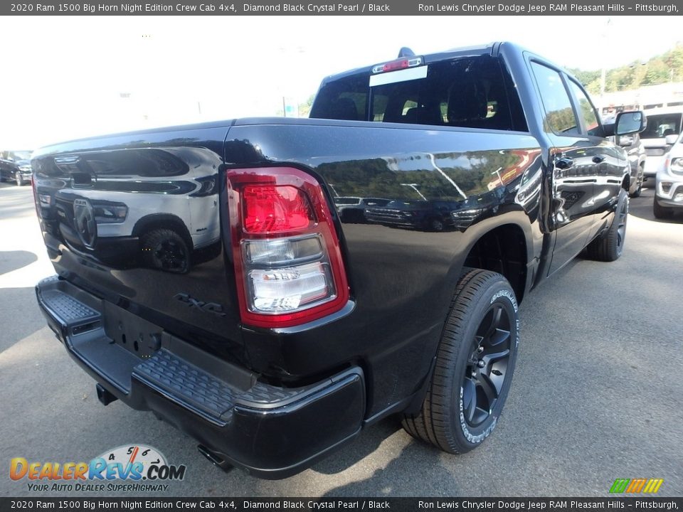 2020 Ram 1500 Big Horn Night Edition Crew Cab 4x4 Diamond Black Crystal Pearl / Black Photo #6
