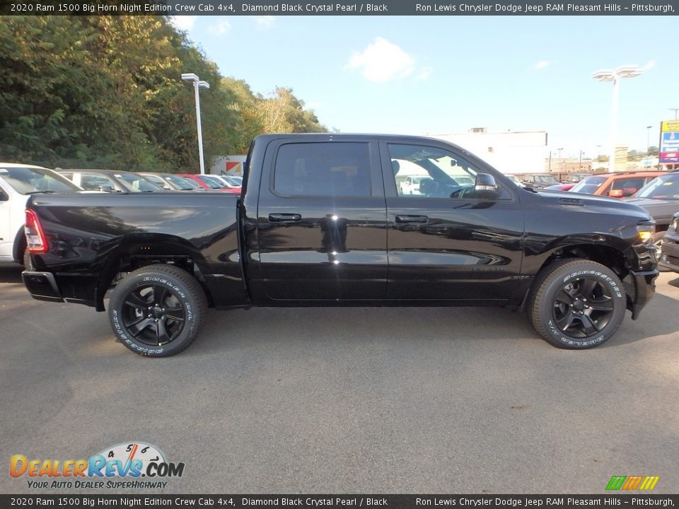 2020 Ram 1500 Big Horn Night Edition Crew Cab 4x4 Diamond Black Crystal Pearl / Black Photo #7