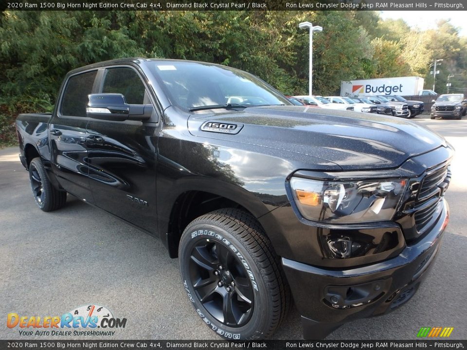 2020 Ram 1500 Big Horn Night Edition Crew Cab 4x4 Diamond Black Crystal Pearl / Black Photo #8