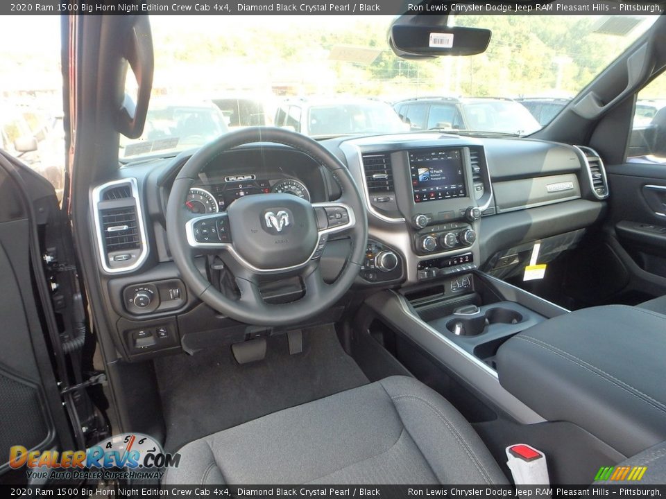 2020 Ram 1500 Big Horn Night Edition Crew Cab 4x4 Diamond Black Crystal Pearl / Black Photo #13