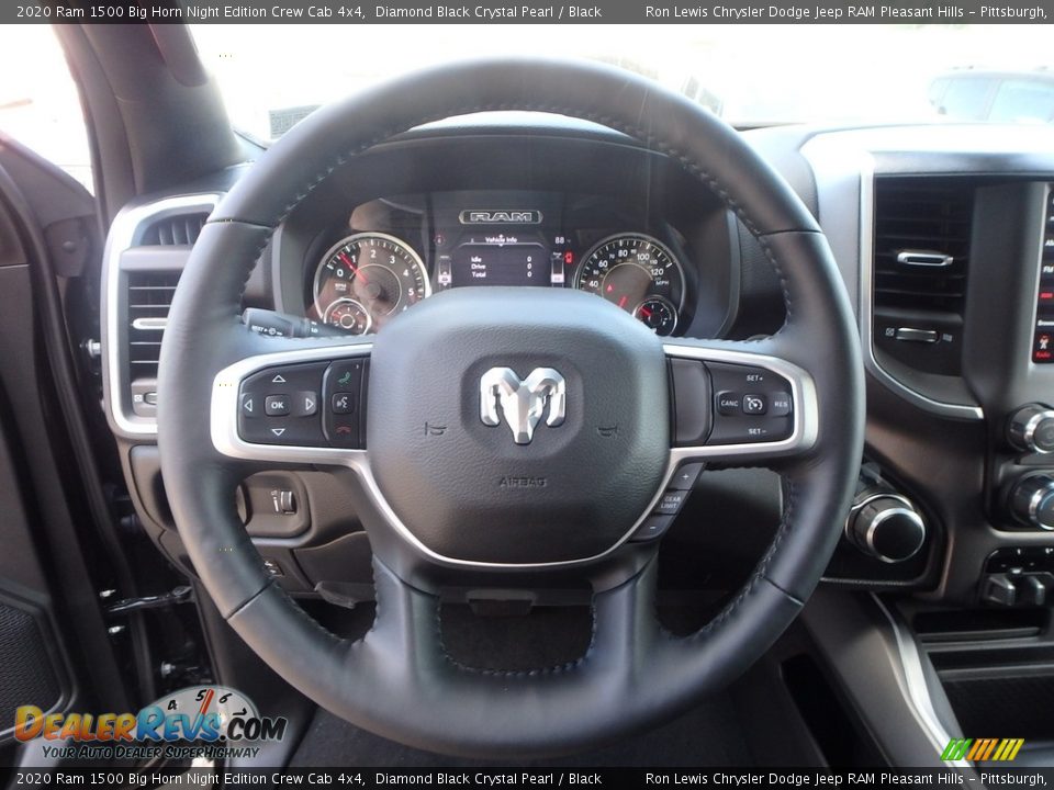 2020 Ram 1500 Big Horn Night Edition Crew Cab 4x4 Diamond Black Crystal Pearl / Black Photo #18