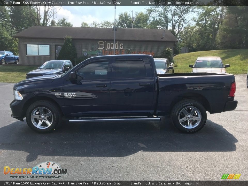 2017 Ram 1500 Express Crew Cab 4x4 True Blue Pearl / Black/Diesel Gray Photo #1