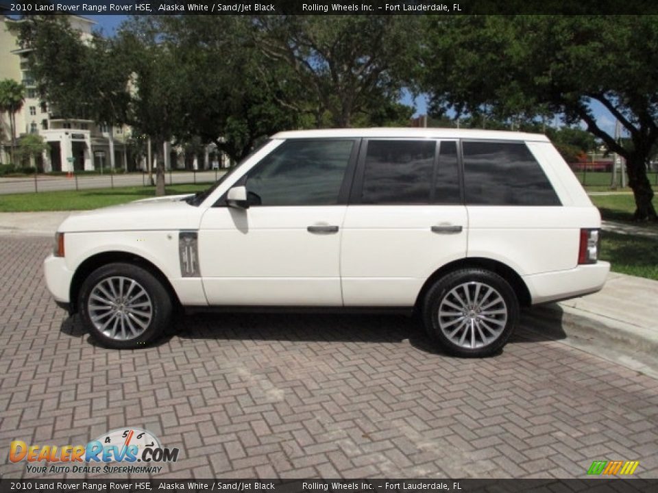 2010 Land Rover Range Rover HSE Alaska White / Sand/Jet Black Photo #3