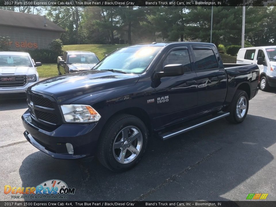 2017 Ram 1500 Express Crew Cab 4x4 True Blue Pearl / Black/Diesel Gray Photo #2