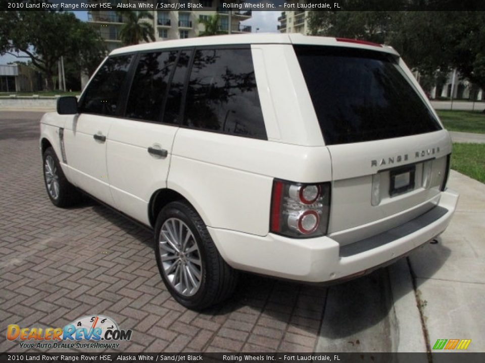 2010 Land Rover Range Rover HSE Alaska White / Sand/Jet Black Photo #5