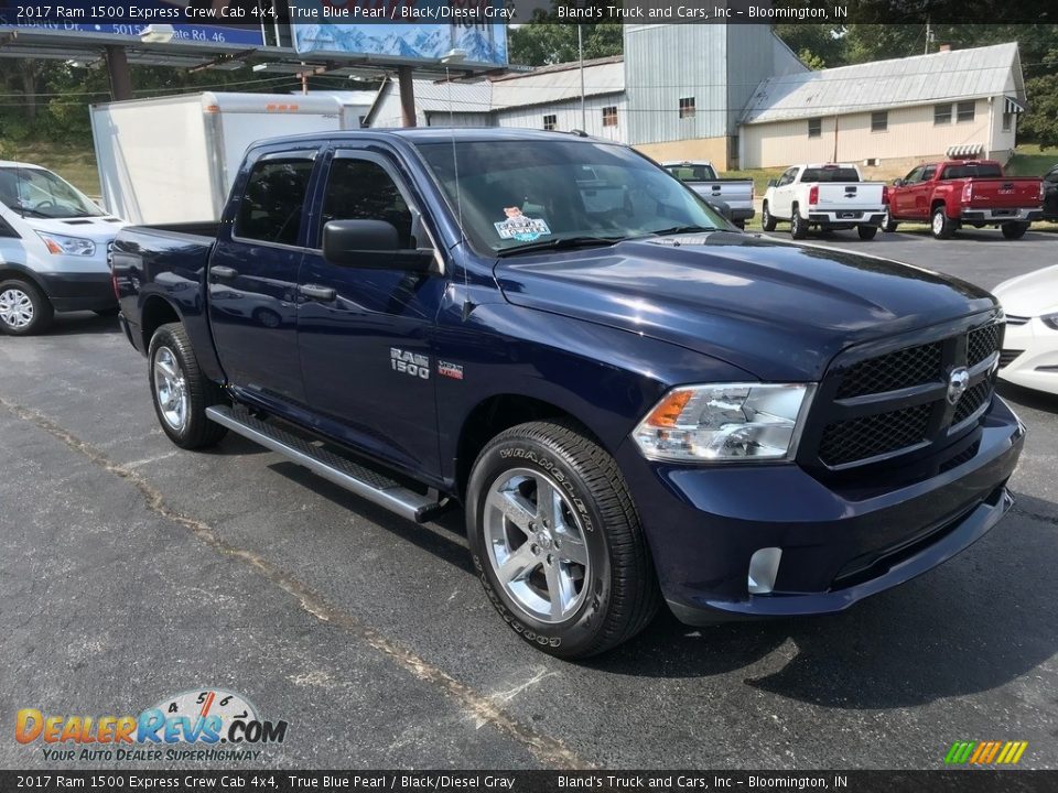 2017 Ram 1500 Express Crew Cab 4x4 True Blue Pearl / Black/Diesel Gray Photo #4