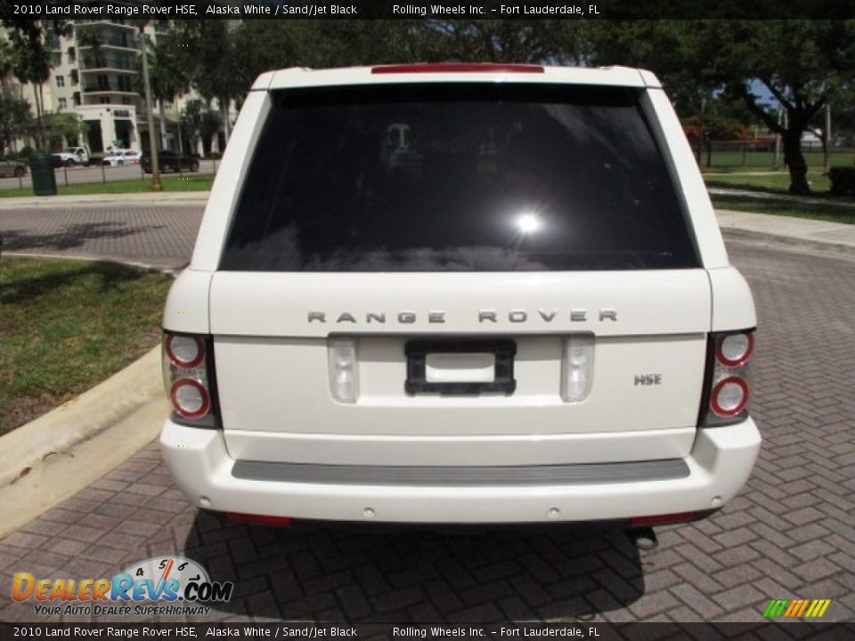 2010 Land Rover Range Rover HSE Alaska White / Sand/Jet Black Photo #7