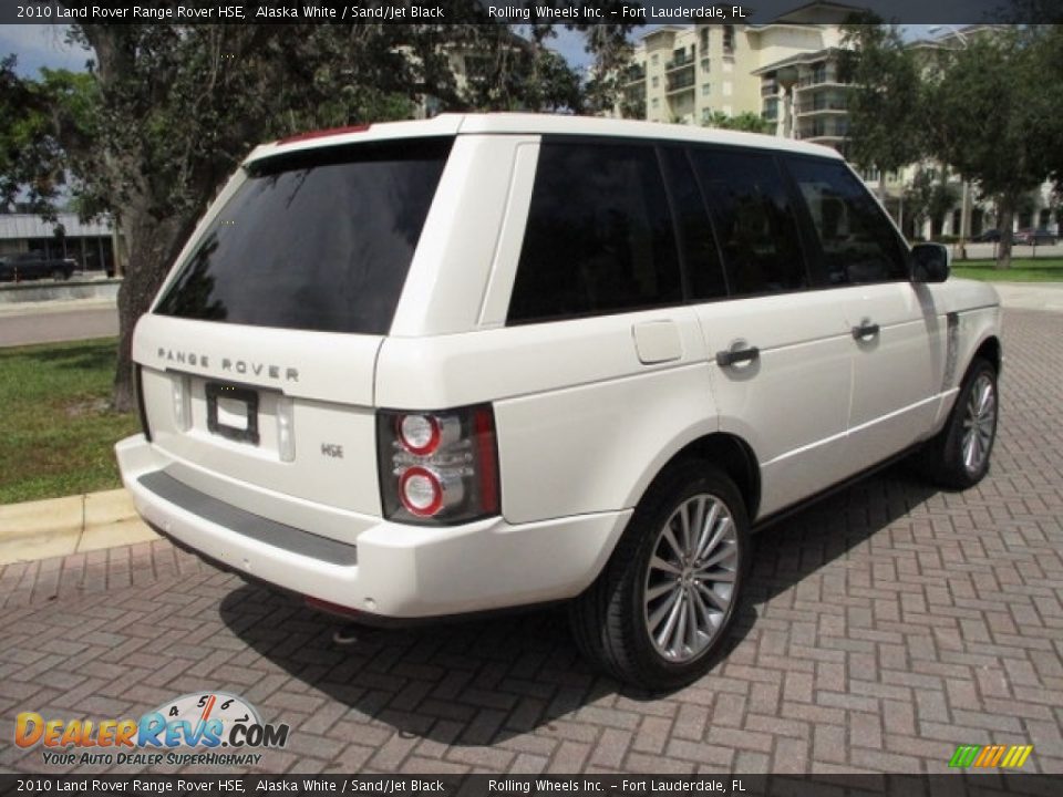 2010 Land Rover Range Rover HSE Alaska White / Sand/Jet Black Photo #9