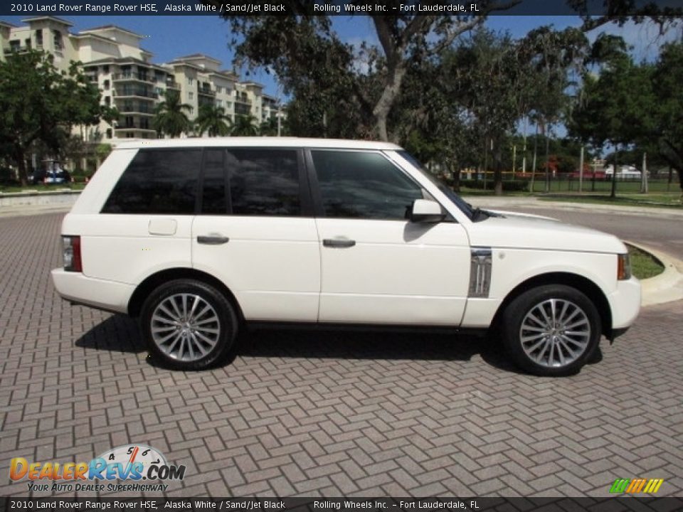 2010 Land Rover Range Rover HSE Alaska White / Sand/Jet Black Photo #11