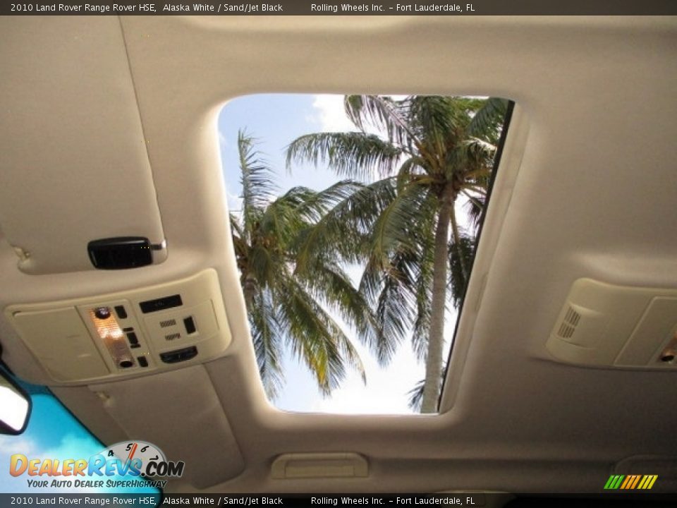 2010 Land Rover Range Rover HSE Alaska White / Sand/Jet Black Photo #12