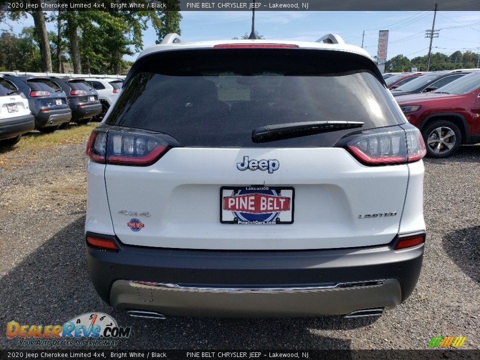 2020 Jeep Cherokee Limited 4x4 Bright White / Black Photo #4