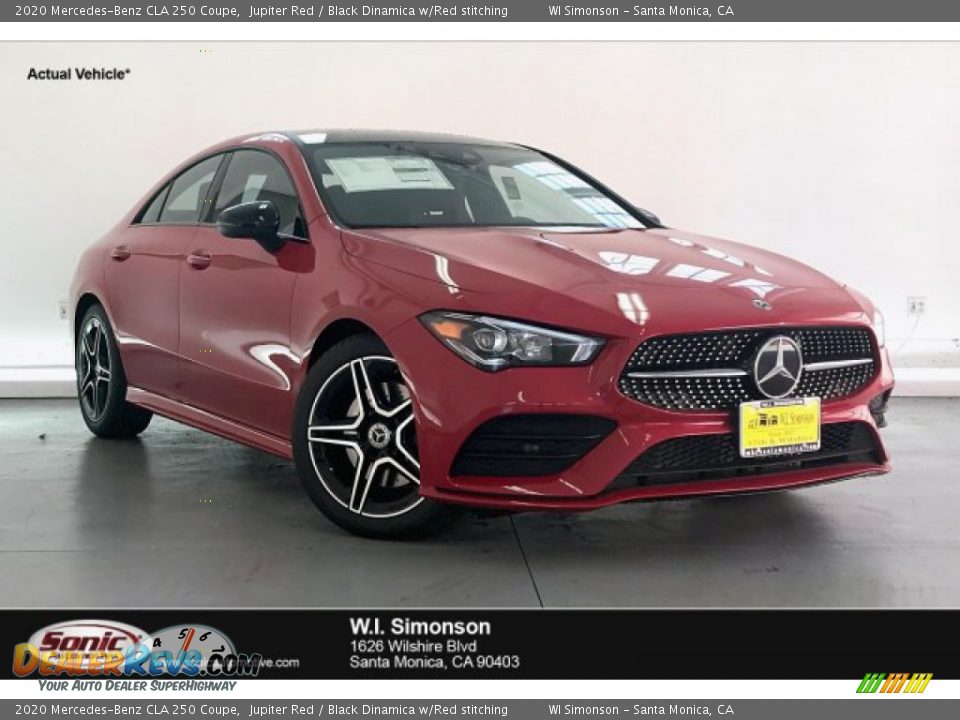2020 Mercedes-Benz CLA 250 Coupe Jupiter Red / Black Dinamica w/Red stitching Photo #1