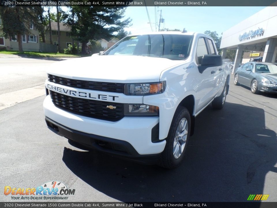 2020 Chevrolet Silverado 1500 Custom Double Cab 4x4 Summit White / Jet Black Photo #2