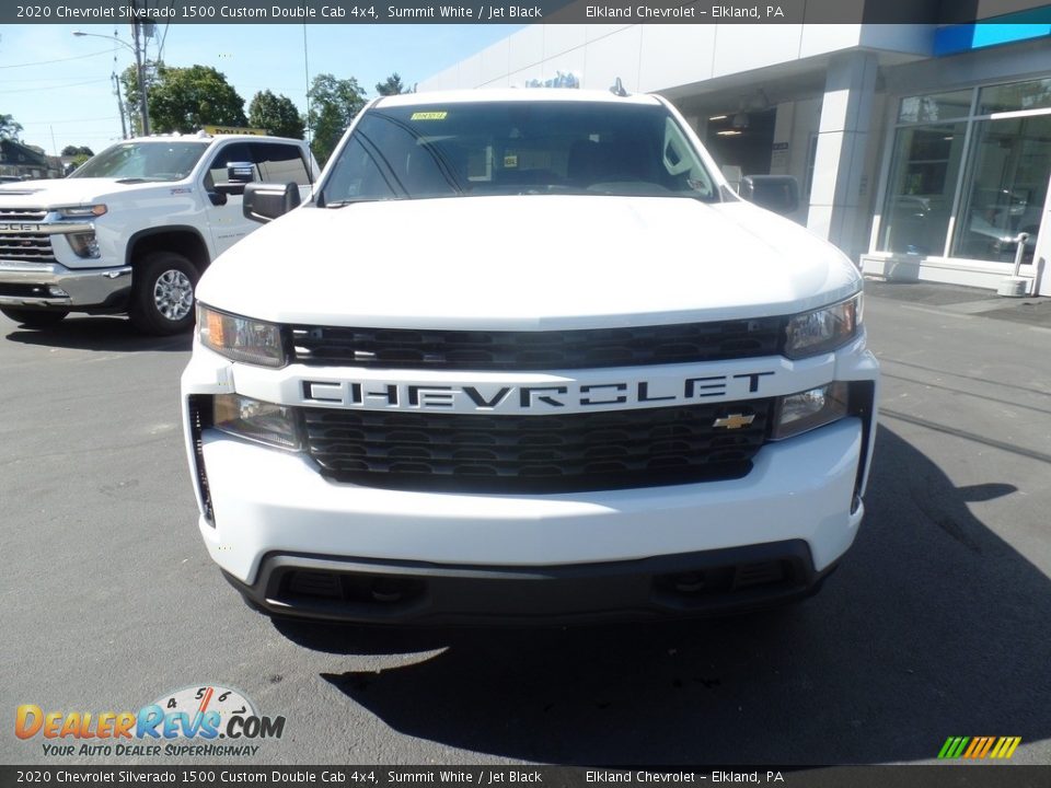 2020 Chevrolet Silverado 1500 Custom Double Cab 4x4 Summit White / Jet Black Photo #3