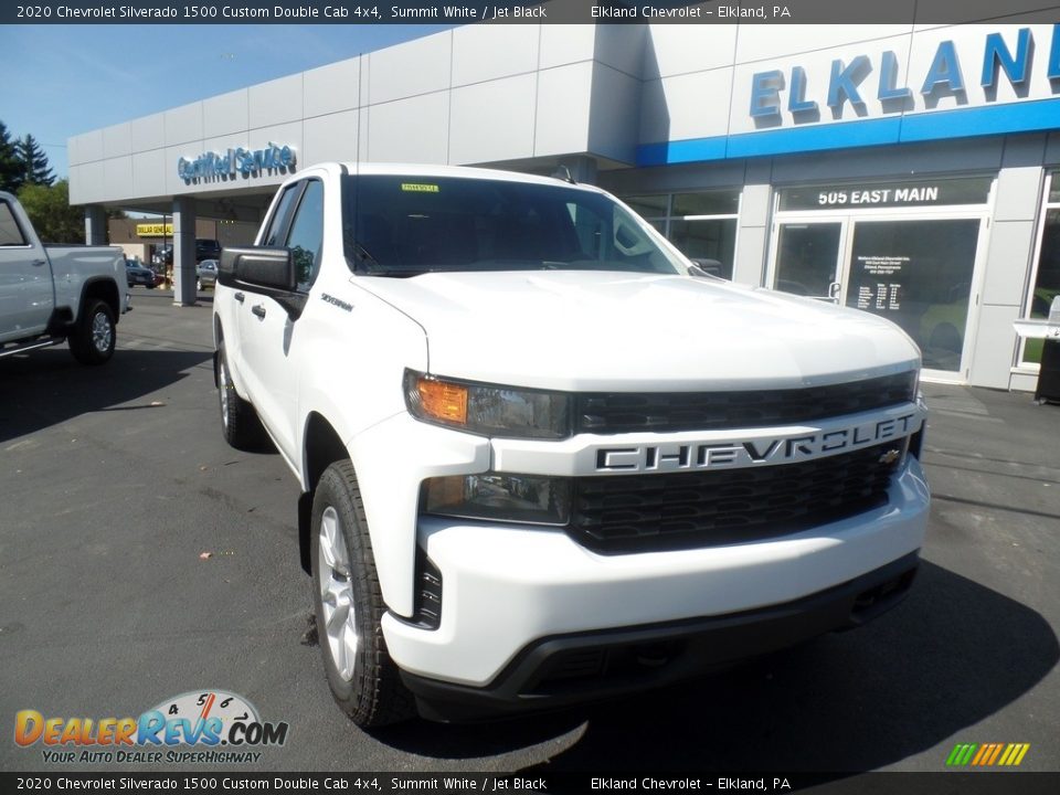 2020 Chevrolet Silverado 1500 Custom Double Cab 4x4 Summit White / Jet Black Photo #4