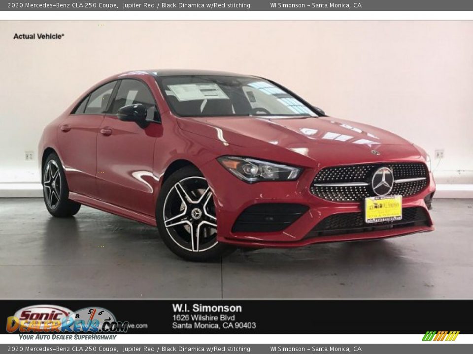 2020 Mercedes-Benz CLA 250 Coupe Jupiter Red / Black Dinamica w/Red stitching Photo #1
