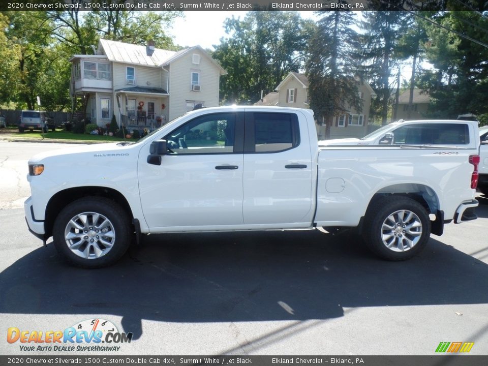 2020 Chevrolet Silverado 1500 Custom Double Cab 4x4 Summit White / Jet Black Photo #10